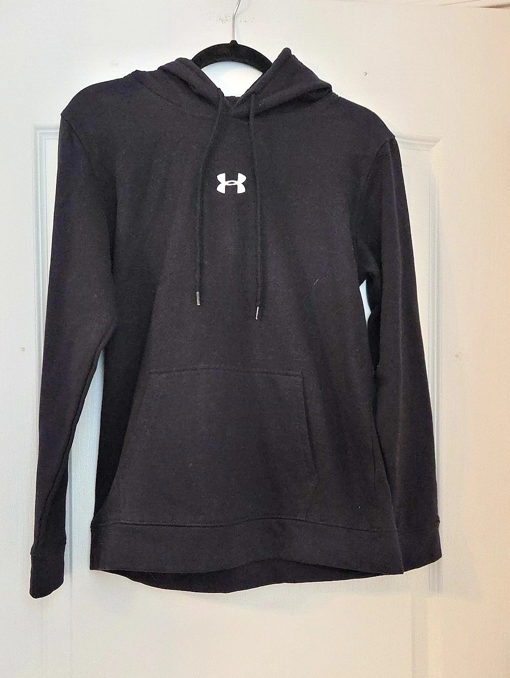 Womens Under Armour Rival Fleece Big Logo Hoodie Black Large